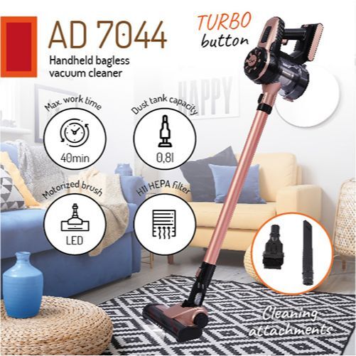 Безкабелна вертикална прахосмукачка без торба Adler AD-7044 Безкабелна вертикална прахосмукачка без торба Adler AD-7044