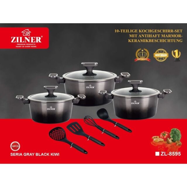 Готварски комплект от 10 части Zilner ZL-8595 Готварски комплект от 10 части Zilner ZL-8595